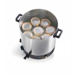 Kitchen chef - stérilisateur de bocaux électrique avec cuve inox robinet et  minuteur 31l 2100w kcpst31ix - kcpst31ix - Conforama